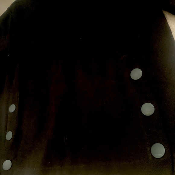 CABI Black Utility Top 3232 Snap Button Trim Stretch Ponte 3/4 Sleeve - Medium - Picture 7 of 9